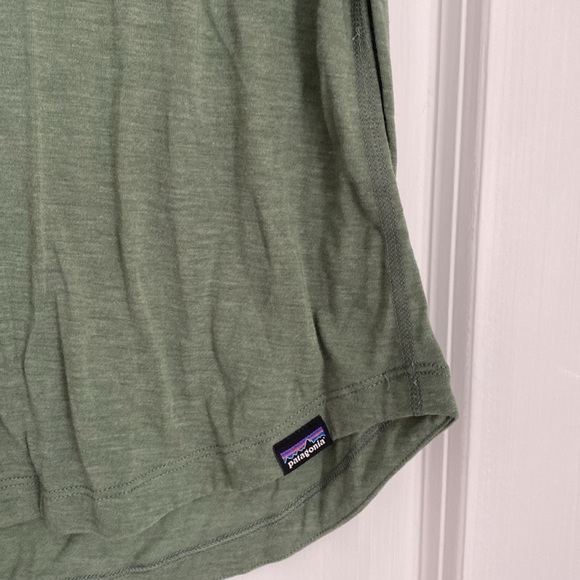 Patagonia Capilene Cool Trail Green Short Sleeve Tee Medium - Picture 3 of 4